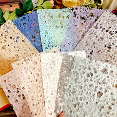 9sheets A5 Colorful Hollow Tissue Paper Texture Paper Fancy Card Pack