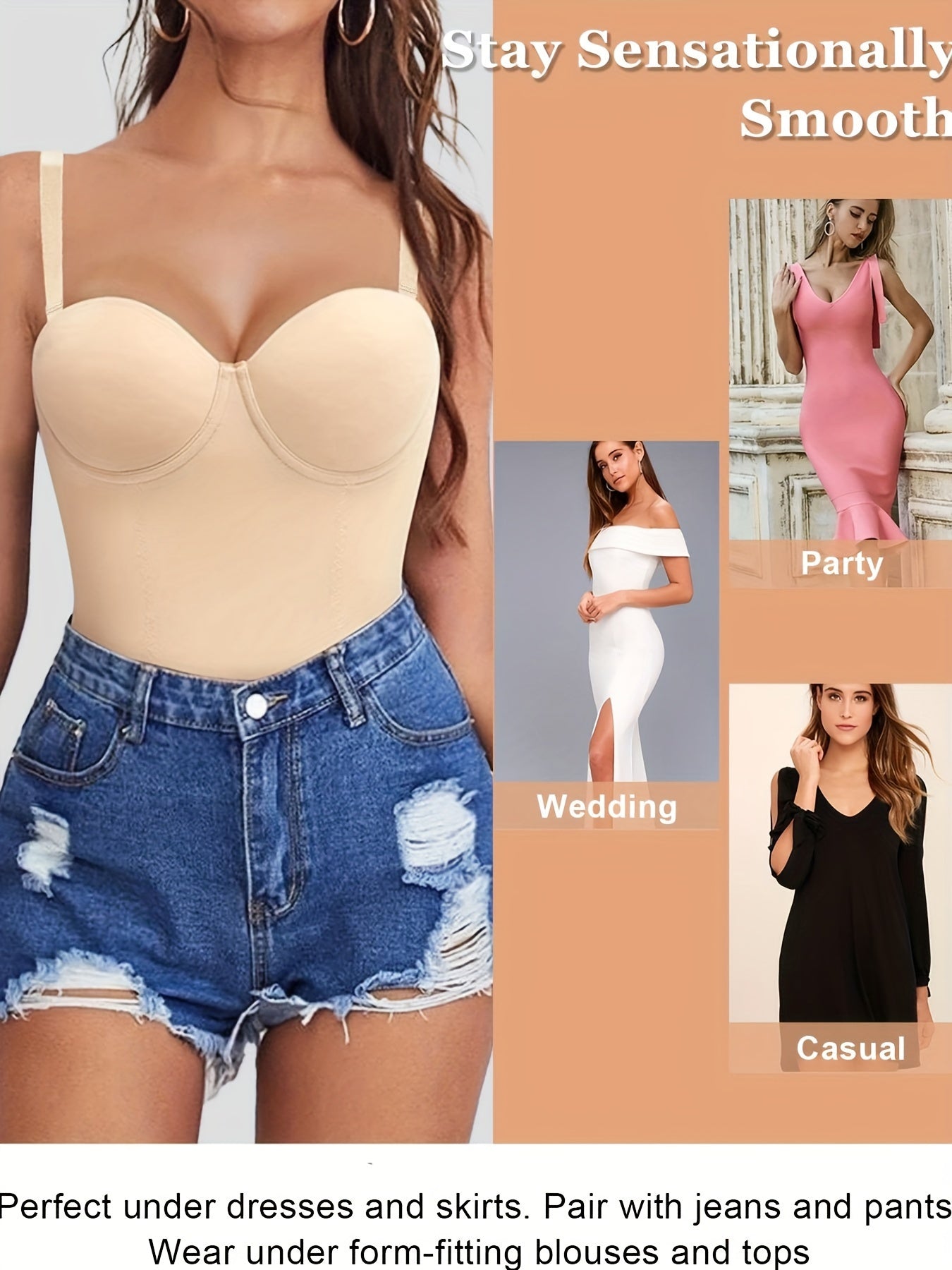 Women's Bodysuit Shapewear Tummy Control Cami Body Shaper