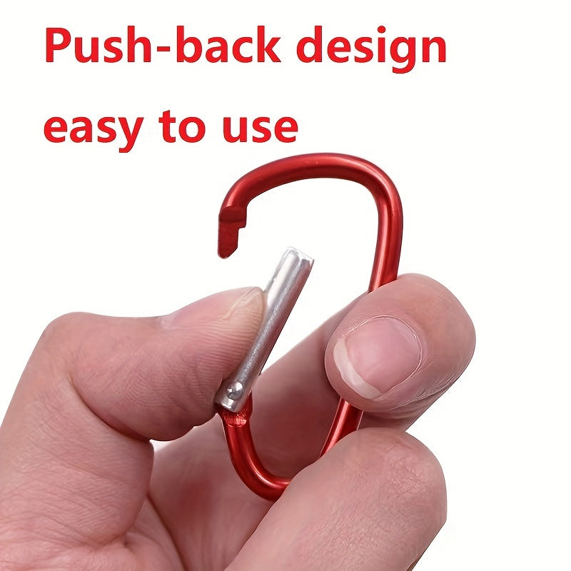 10pc Aluminum Alloy Keychain Hooks for Camping Hiking - Random Colors