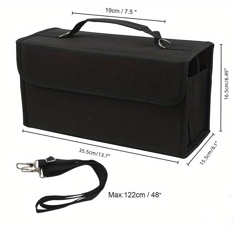 120 Slot Marker Pen Storage Bag for Art Students