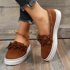 Women's Flower Loafers Comfortable Slip On Shoes