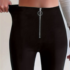 Slim Fit Stretch Zip Sports Pants for Women