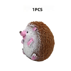 Fox Themed Squeeze Toy Pink Accents Realistic Cartoon Animal TPR Material