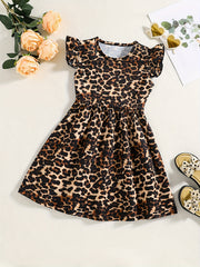 Girls Casual Dots Allover Print Summer Dress