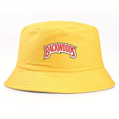 Letter Print Unisex Bucket Hat Hip hop Reversible Travel Beach Sun Hat
