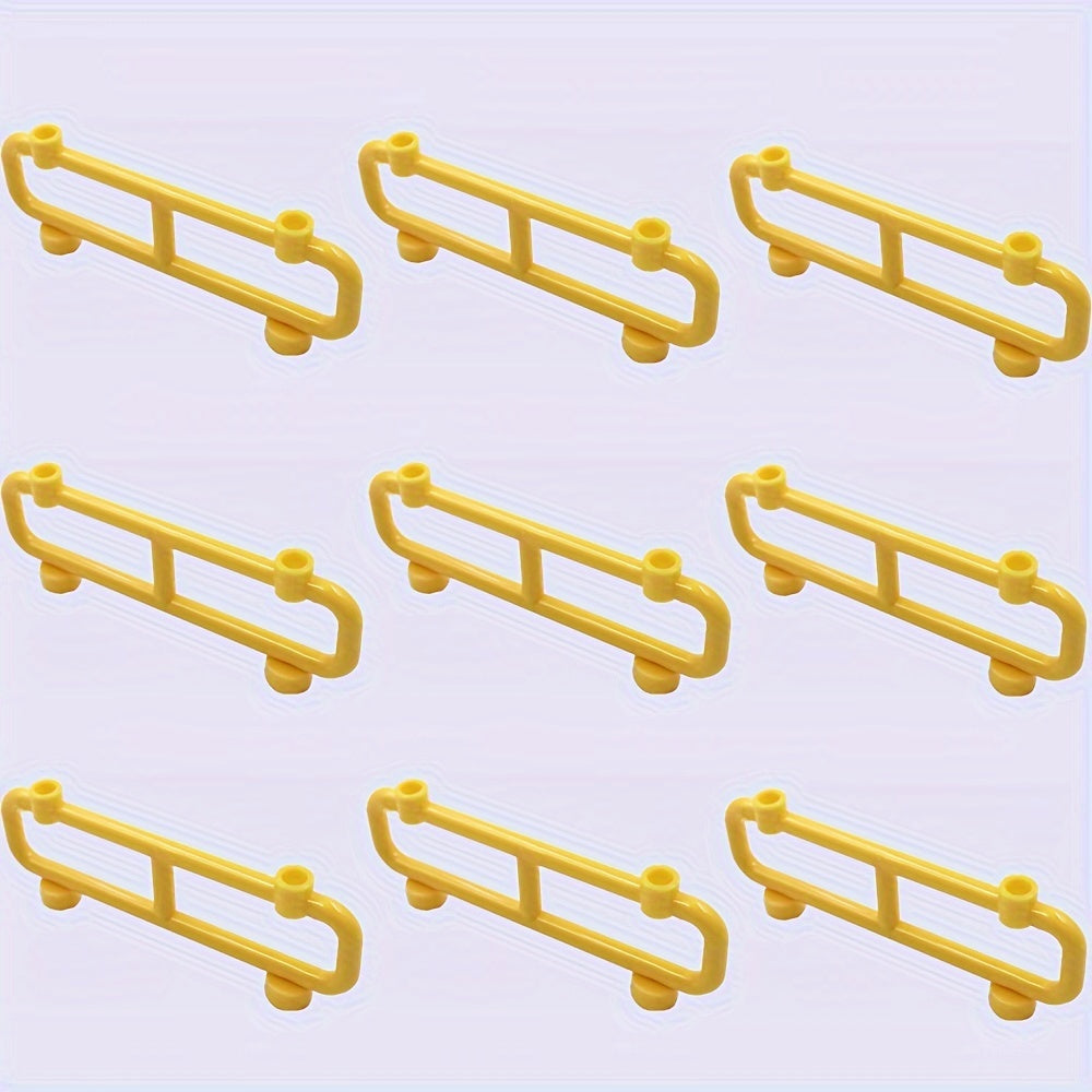 9pcs ABS Building Block Traffic Road Guardrail Set DIY Animal Scene Play
