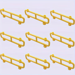 9pcs ABS Building Block Traffic Road Guardrail Set DIY Animal Scene Play