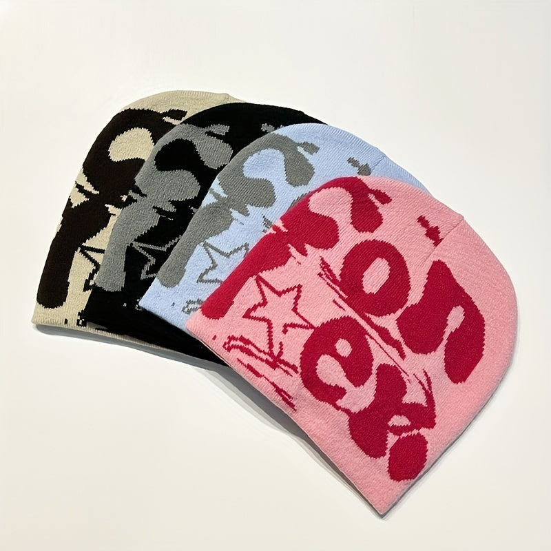 Y2K Hip hop Beanie Knitted Skull Cap Lightweight And Warm Ski Cap