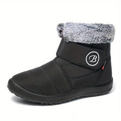 Thermal Fur Lined Snow Boots Plush Winter Keep Warm Wear Resistance