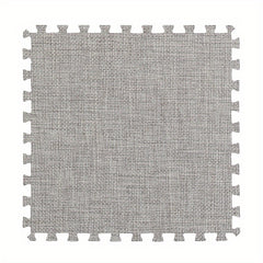 6pcs Linen Floor Mat Bay Window Mat Seat Mat Square Interlocking Carpet