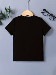 Eagle & Flag Pattern T shirt For Kids Short Sleeve Top Casual Tee Boy's Clothes