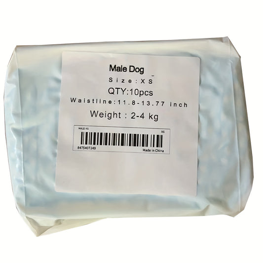 10 Pack Male Pet Diapers Dog Wraps Disposable No Tail