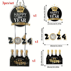 3pcs Year Door Hanging Decorations Birthday Party Home Decor