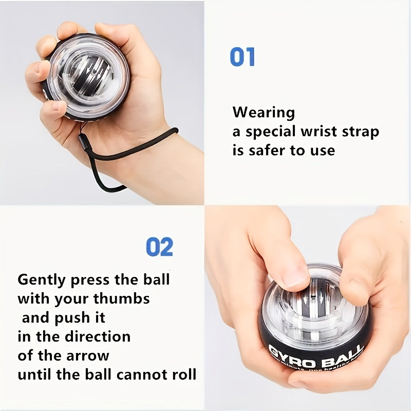 2pcs Wrist Ball Silent Trainer Self starting Spinning Ball Fitness Decompression