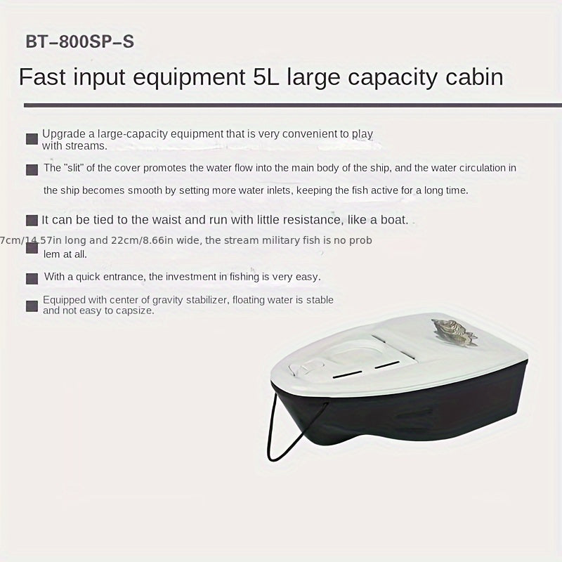 Large Capacity Live Fish Barrel with Strap