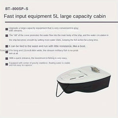 Large Capacity Live Fish Barrel with Strap