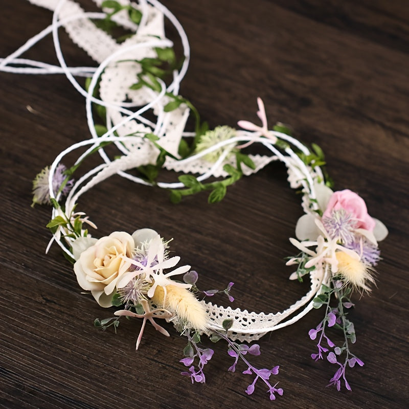 Flower Leaf Headband Tiara Bride Wedding Hair Accessories