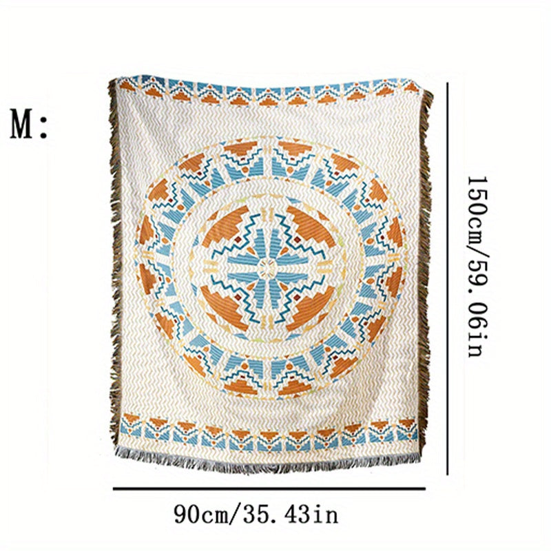 Retro Portable Picnic Mat Moisture-Proof Decor Sofa Blanket