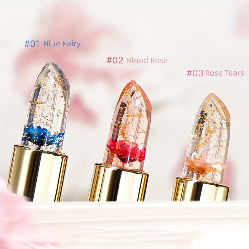 Color-Changing Flowers Lipstick Long-Lasting Waterproof Lip Balm
