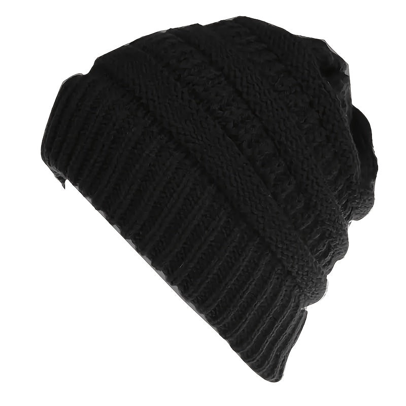Warm Ponytail Knitted Hat for Winter
