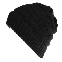Warm Ponytail Knitted Hat for Winter