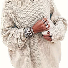 Solid Long Sleeve Casual Sweater