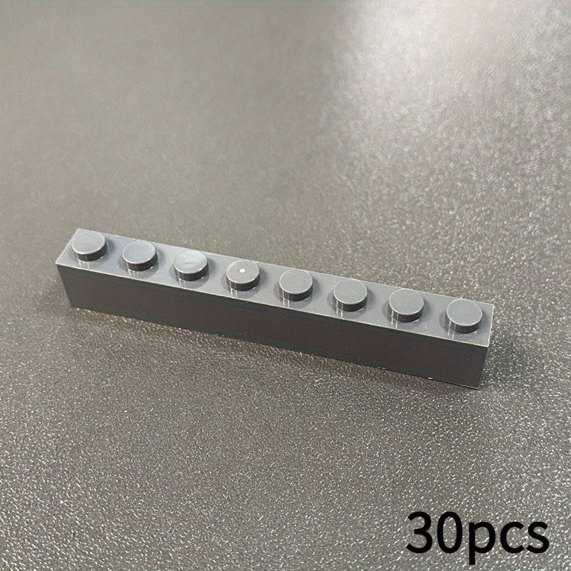 30pcs 1x8 Building Block Parts Compatible MOC 3008 for Boys and Girls Over 6