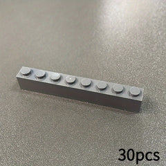 30pcs 1x8 Building Block Parts Compatible MOC 3008 for Boys and Girls Over 6