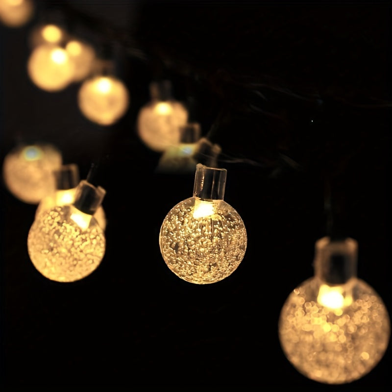 LED Solar Bubble Ball Light String Outdoor Garden Decoration