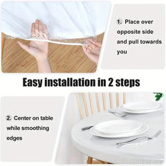Vinyl Round Tablecloth Waterproof Tablecover Rectangle Table Cloth