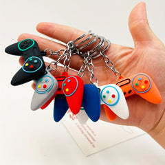 Cartoon Game Console Gamepad PVC Keychain Key Ring Purse Bag Backpack Key Charm