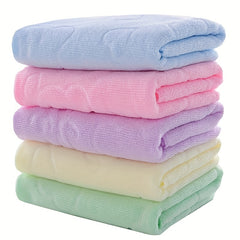 2pcs Microfiber Washcloth Handkerchiefs Soft Absorbent Towel for Home Bathroom