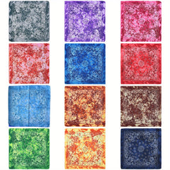 12 Pack Tie Dye Bandana Cotton Bandanas Cowboy Paisley Handkerchiefs