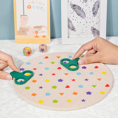 Interactive Geometric Shape Matching Puzzle Toy Green Scissors
