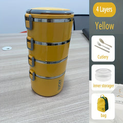 Large Capacity Stainless Steel Lunch Box Set with Bag
