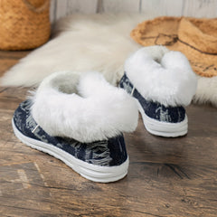 Women's Thermal Snow Shoes Outdoor Walking Comfort Winter Flat Shoes