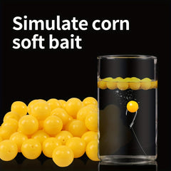 50pcs Semi Floating Carp Fishing Lure Simulated Corn Scent Fishing Beads