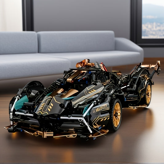 1330pcs Sports Car Model Kit DIY Assembly High ABS Plastic Vehicle Set