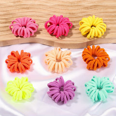 100pcs Candy Elastic Hair Ties Girls Hair Accessories Holiday Gift