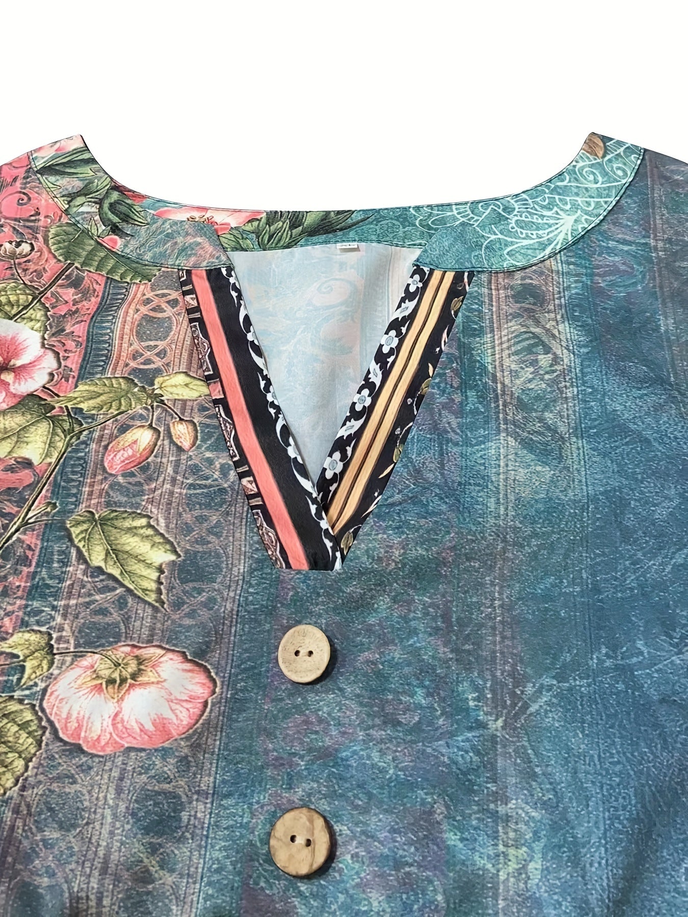 Floral Print Short Sleeve Summer Dress With Pockets