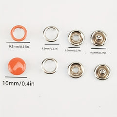 100pcs Mixed Metal Sewing Buttons Kit with Fasteners Plier Tool Kit