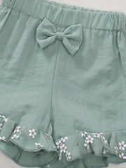 Baby Girls 2 Piece Flower Print Cami Top & Shorts