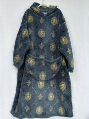 Polar Bear Flannel Nightgown Fleece Hooded Blanket
