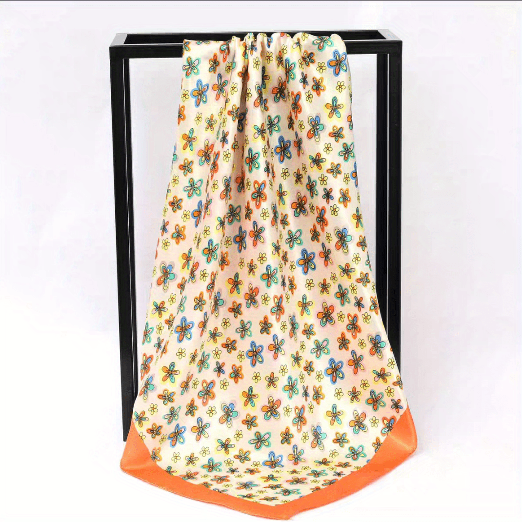 Flower Pattern Gauze Scarf Necke....