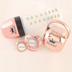 Custom Baby Pacifier Bottle & Storage Set - Personalized Name