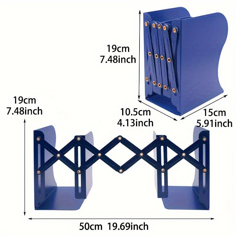 1pc Retractable Book Stand For Book Holder Book Clip Desktop Standing Book Stora