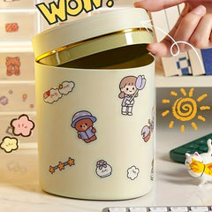 Desktop Flip Trash Can Office Home Living Room Student Dormitory Dustpro