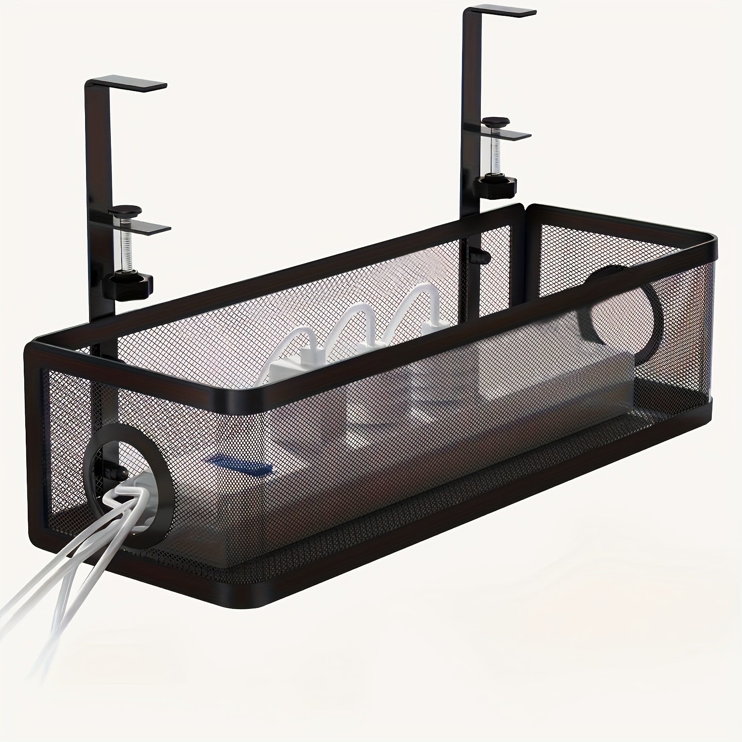 Under Desk Cable Management Tray With Clamp for Office Home