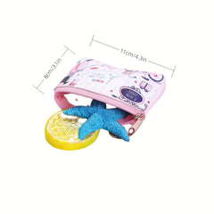 Girl's Cartoon Print Zipper Coin Purse Wallet - Kids Birthday
