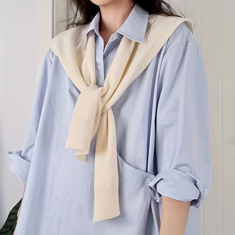 Candy Knit Shawl Warm Wrap Cape Windproof Cardigan